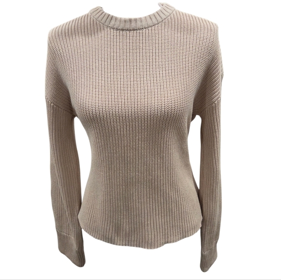 Edikted Sweater Marleen Oversized Knit Sweater Top Stone Beige XSmall NWT - Picture 2 of 9